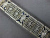 LARGE ART DECO 1.82CT DIAMOND & AAA SAPPHIRE PLATINUM & 14KT WHITE GOLD BRACELET