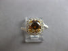 WIDE 1.72CT WHITE & CHOCOLATE FANCY DIAMOND 18K 2 TONE GOLD ROUND SOLITAIRE RING
