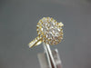 ESTATE LARGE 1.02CT DIAMOND 18KT YELLOW GOLD 3D CLUSTER HALO CLASSIC LOVE RING