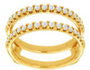 WIDE .50CT DIAMOND 14KT YELLOW GOLD SHARED PRONG INSERT WEDDING ANNIVERSARY RING