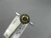 ESTATE .38CT WHITE & CHOCOLATE FANCY DIAMOND 14K WHITE GOLD HALO ENGAGEMENT RING