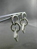 ESTATE .46CT DIAMOND 14K WHITE GOLD 3D CIRCLE & SQUARE HANGING EARRINGS F/G VSSI
