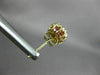 ESTATE 1.25CT DIAMOND & AAA RUBY 14KT YELLOW GOLD 3D OVAL FLOWER STUD EARRINGS
