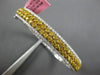WIDE 3.11CT WHITE & INTENSE FANCY YELLOW DIAMOND 18K 2 TONE GOLD BANGLE BRACELET
