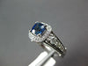 1.83CT DIAMOND & AAA SAPPHIRE 14K WHITE GOLD 3D CUSHION FILIGREE ENGAGEMENT RING