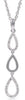 ESTATE .15CT DIAMOND 14KT WHITE GOLD 3D TRIPLE TEAR DROP FUN FLOATING PENDANT