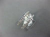 ESTATE WIDE .95CT DIAMOND 14KT WHITE GOLD 3D FLEXIBLE CRISS CROSS LOVE RING