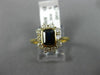 ESTATE 1.60CT DIAMOND & EMERALD CUT SAPPHIRE 18K YELLOW GOLD ENGAGEMENT RING 126
