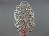 ESTATE WIDE .18CT ROUND DIAMOND 14KT WHITE GOLD CLASSIC OPEN FLOWER ETOILE RING