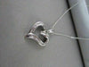 ESTATE .90CT DIAMOND 14KT WHITE GOLD CLASSIC OPEN HEART FLOATING PENDANT #17303
