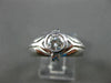 ESTATE WIDE .45CT SOLITAIRE DIAMOND 14KT WHITE GOLD BEZEL ENGAGEMENT RING #5938