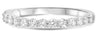 .48CT DIAMOND 14KT WHITE GOLD CLASSIC SHARE PRONG SEMI ETERNITY ANNIVERSARY RING