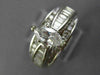 EXTRA WIDE 1.45CT ROUND & BAGUETTE DIAMOND 14KT WHITE GOLD 3D ENGAGEMENT RING