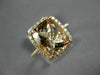 ESTATE LARGE 4.40CT DIAMOND & AAA MORGANITE 14KT ROSE GOLD HALO ENGAGEMENT RING