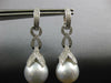 .77CT DIAMOND & AAA SOUTH SEA PEARL 18KT WHITE GOLD MULTI LEAF HANGING EARRINGS