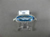 ESTATE 1.56CT DIAMOND & AAA OVAL BLUE TOPAZ 14KT WHITE GOLD HALO FILIGREE RING
