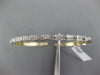 ESTATE WIDE .59CT DIAMOND 14KT 2 TONE GOLD FLEXIBLE SQUARE FUN BANGLE BRACELET