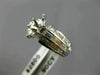 ANTIQUE .90CT DIAMOND 14KT WHITE GOLD FILIGREE SEMI MOUNT ENGAGEMENT RING #9872