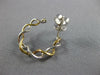 .36CT DIAMOND 18KT 2 TONE GOLD 3D INIFINITY ROPE SIDEWAYS HOOP HANGING EARRINGS