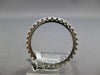 ESTATE .58CT DIAMOND 18KT WHITE GOLD CLASSIC ROUND 2MM ETERNITY ANNIVERSARY RING