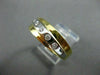 ESTATE WIDE .15CT DIAMOND 18KT WHITE & YELLOW GOLD ETOILE ANNIVERSARY RING 18834