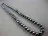 ESTATE LONG AAA TAHITIAN PEARL 14KT WHITE GOLD FILIGREE 7MM LOVE NECKLACE #27956