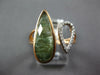 .09CT DIAMOND & AAA GREEN QUARTZ 14KT ROSE GOLD 3D PEAR SHAPE CRISS CROSS RING