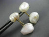 ANTIQUE LARGE PEARL 14K YELLOW GOLD 3D CLASSIC BAROQUE DOUBLE SIDED CUFFLINKS