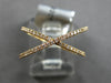 ESTATE .22CT DIAMOND 18KT ROSE GOLD 3D CLASSIC CRISS CROSS INFINITY LOVE RING