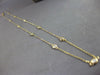 ESTATE .71CT DIAMOND 14KT YELLOW GOLD 3D ROUND BEZEL BY THE YARD LOVE NECKLACE
