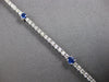 2.69CT DIAMOND & AAA SAPPHIRE 14K WHITE GOLD 3D CLASSIC ETERNITY TENNIS BRACELET