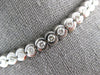 ESTATE 2.0CT DIAMOND 18K 2 TONE GOLD 3D CLASSIC SEMI BEZEL RIVIERA LOVE NECKLACE