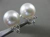 ESTATE .60CT DIAMOND 18K WHITE GOLD AAA SOUTH SEA PEARL 3 STONE CLIP ON EARRINGS