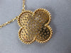 LARGE 1.04CT LIGHT PINK DIAMOND 18KT ROSE GOLD 3D 4 LEAF CLOVER LOVE NECKLACE