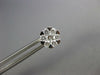 ESTATE .69CT DIAMOND 18KT WHITE GOLD 3D FLOWER INVISIBLE STUD EARRINGS