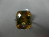 ESTATE LARGE 6.41CT DIAMOND & AAA CITRINE 14KT BLACK GOLD HALO FILIGREE FUN RING