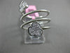 ESTATE WIDE .40CT DIAMOND 14K WHITE GOLD 3 LEAF CLOVER FLOWER FLEXIBLE LOVE RING