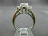 ESTATE 1.90CT EMERALD & PRINCESS DIAMOND 18KT WHITE GOLD ENGAGEMENT RING #23093