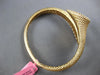 EXTRA LARGE 2.09CT WHITE & PINK DIAMOND 18KT ROSE GOLD FILIGREE BANGLE BRACELET