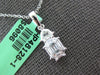 .57CT DIAMOND 18K WHITE GOLD 3D BAGUETTE & KITE CUT CLUSTER FUN FLOATING PENDANT