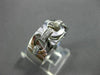 ESTATE WIDE .15CT DIAMOND 14KT WHITE GOLD 3 DIMENSIONAL CIRCULAR FUN RING #15866