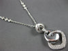 LARGE .67CT DIAMOND 14KT WHITE GOLD SQUARE LOVE KNOT BY THE YARD FUN NECKLACE