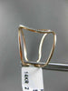 ESTATE LARGE .26CT DIAMOND 14KT ROSE GOLD 3D LOVE KNOT OPEN INFINITY FUN RING