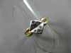ESTATE WIDE DIAMOND 14KT WHITE & YELLOW GOLD 6 STONE ETOILE SQUARE RING #21399