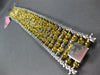 LARGE 25.55CT WHITE & CANARY DIAMOND 18KT 2 TONE GOLD MULTI ROW TENNIS BRACELET