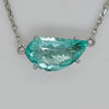 1.85CT DIAMOND & AAA PARAIBA TOURMALINE 18KT WHITE GOLD 3D BY THE YARD NECKLACE