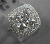 ESTATE LARGE 1.4CT DIAMOND 18K WHITE GOLD CLUSTER SQUARE ENGAGEMENT PROMISE RING