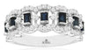 1.17CT DIAMOND & AAA SAPPHIRE 14KT WHITE GOLD 3D MULTI CIRCULAR ANNIVERSARY RING