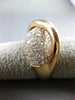 ESTATE LARGE 2.20CT DIAMOND 14KT ROSE GOLD MULTI ROW INFINITY SEMI ETERNITY RING