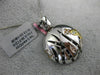 LARGE .84CT WHITE & FANCY YELLOW DIAMOND 18K TRI COLOR GOLD ROUND FLOWER PENDANT